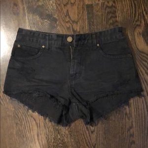 Billabong black denim shorts